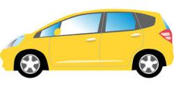 Żółty samochód